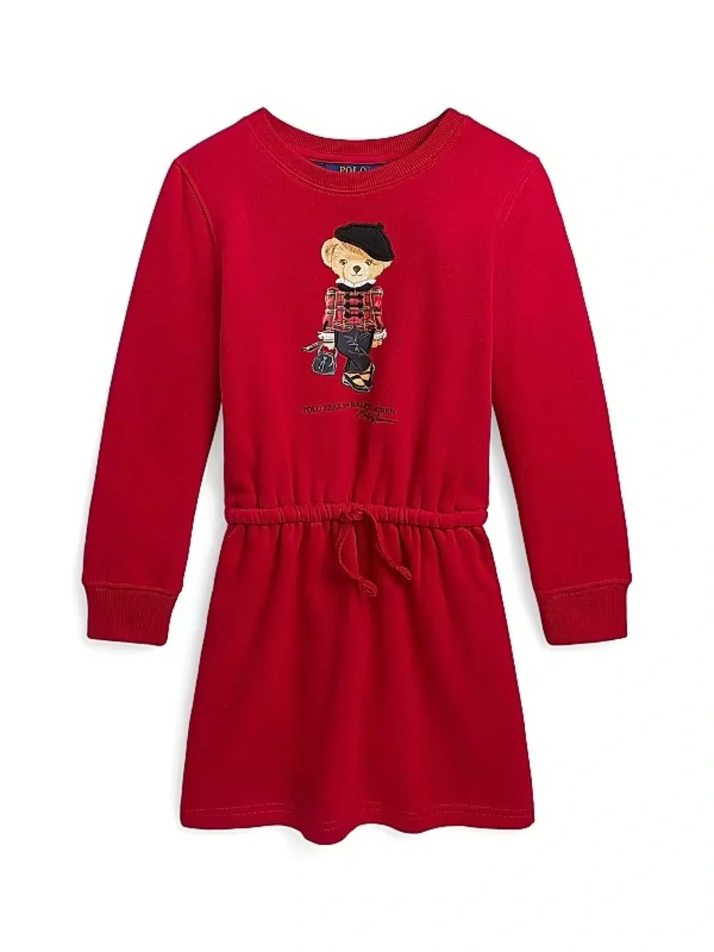 Ralph Lauren POLO Bear Red Sweatshirt Dress size 4